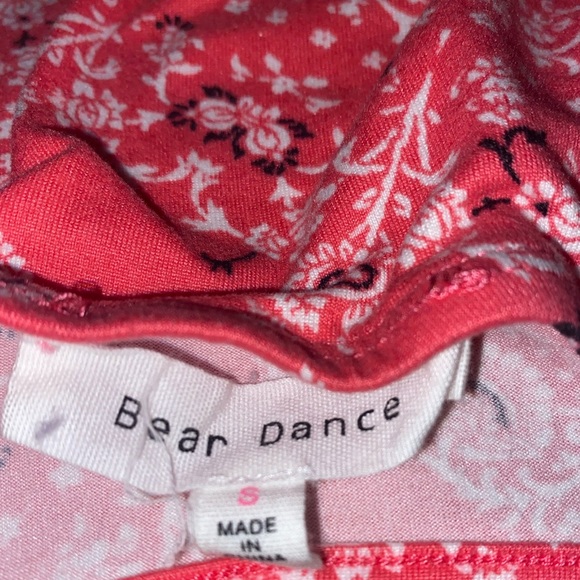 Hot Pink Bear Dance Paisley Bandana Print Bodycon Spaghetti Strap Dress (Small) - Picture 4 of 4